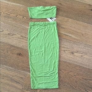 Naked Wardrobe Green Two-Piece Set